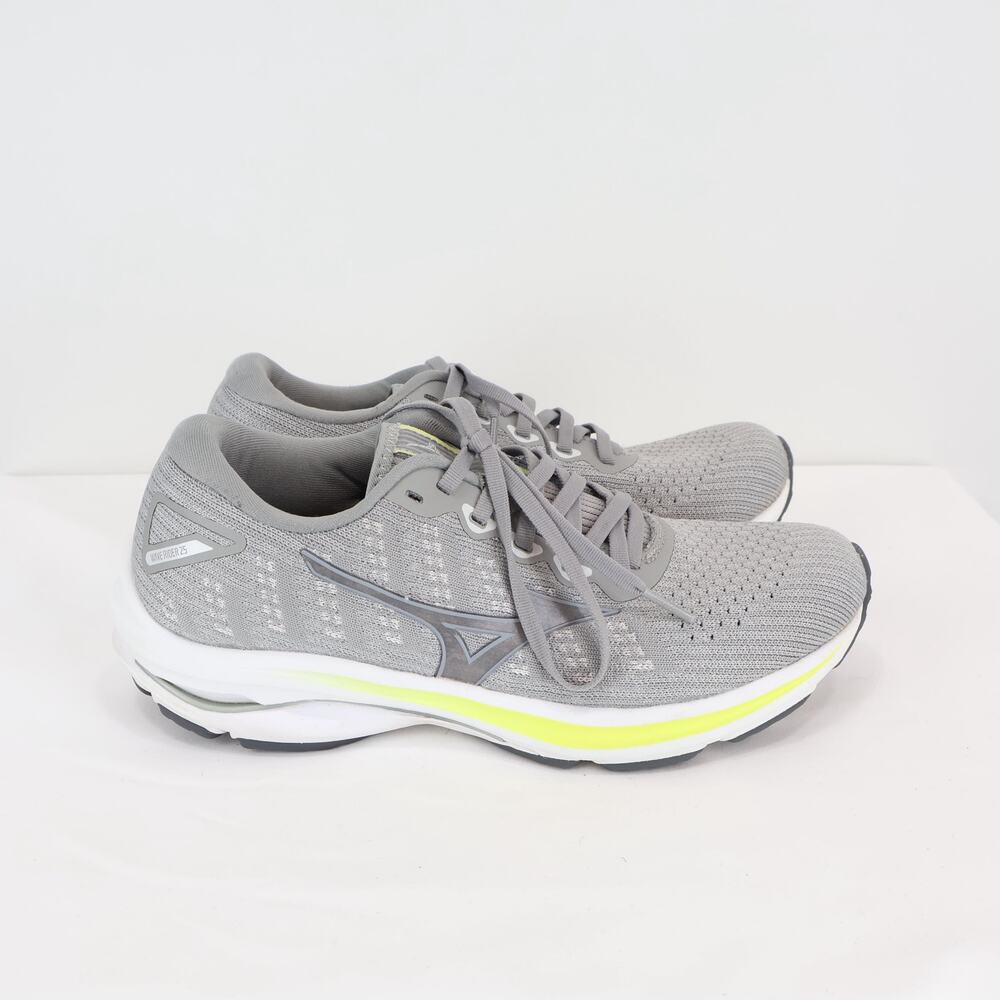 Mizuno Women's Wave Rider 25 Running Shoe Grey White Size 8 - Picture 3 of 13